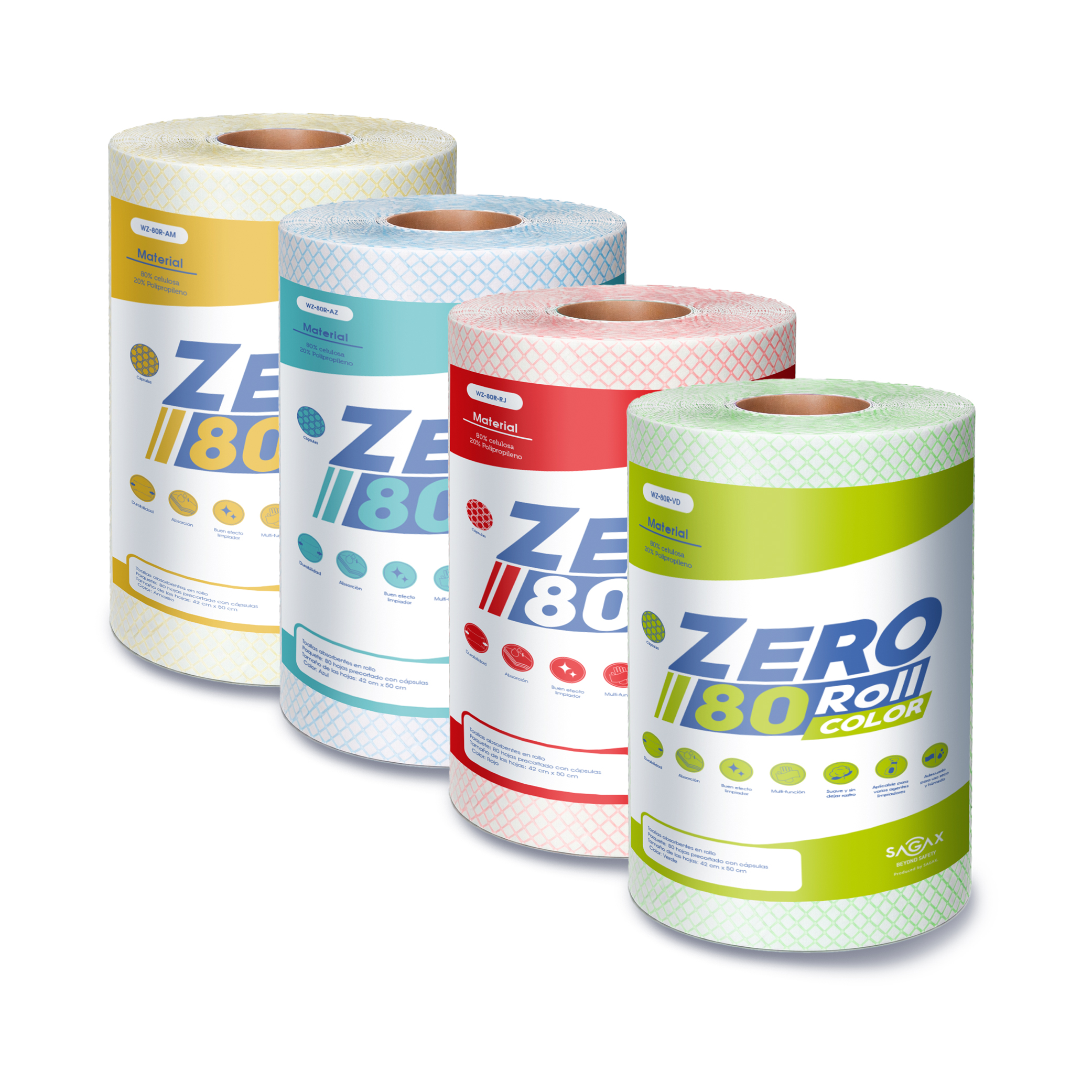 Toallas absorbentes Zero Color Roll